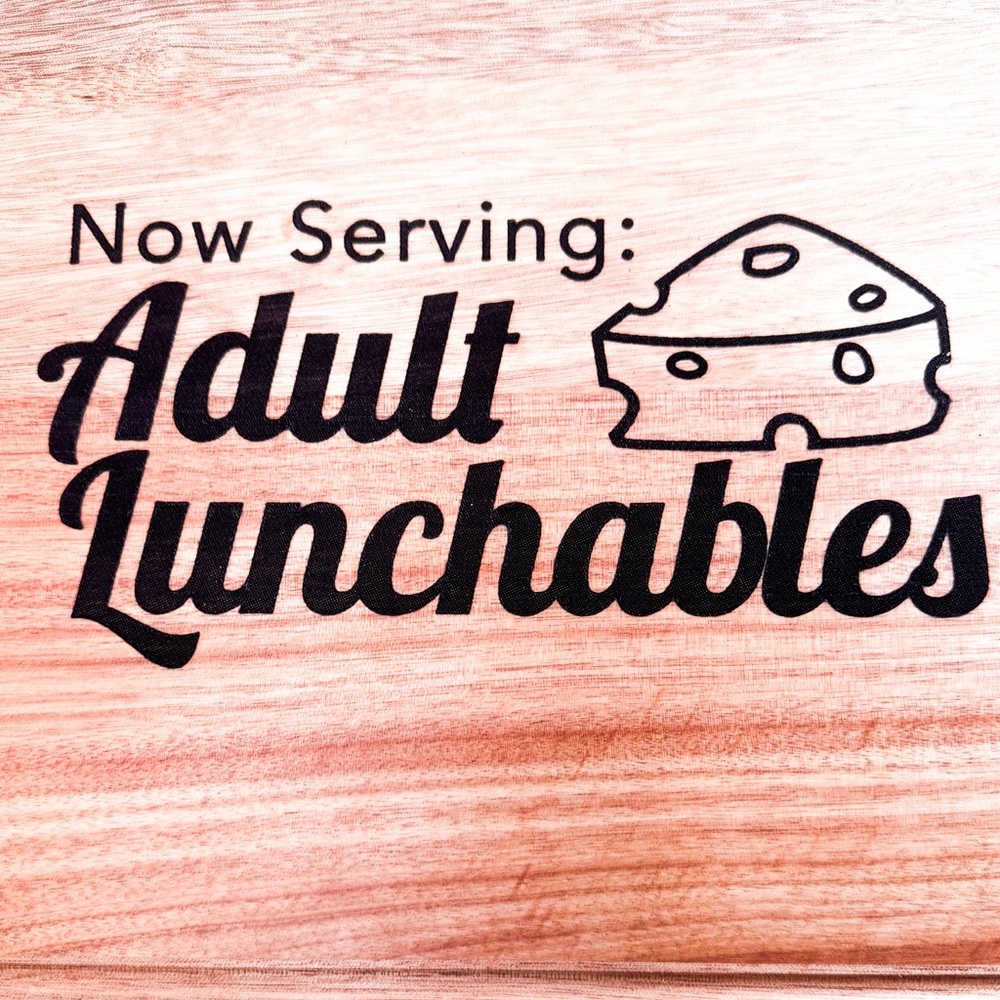 2/$50 Now Serving: Adult Lunchables Charcuterie Board – Wood Cutting Board - Picture 4 of 7